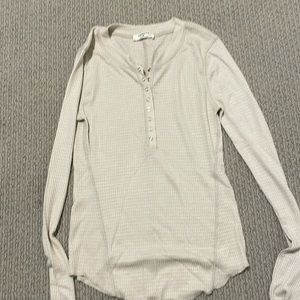 Women’s long sleeve waffle knit shirt